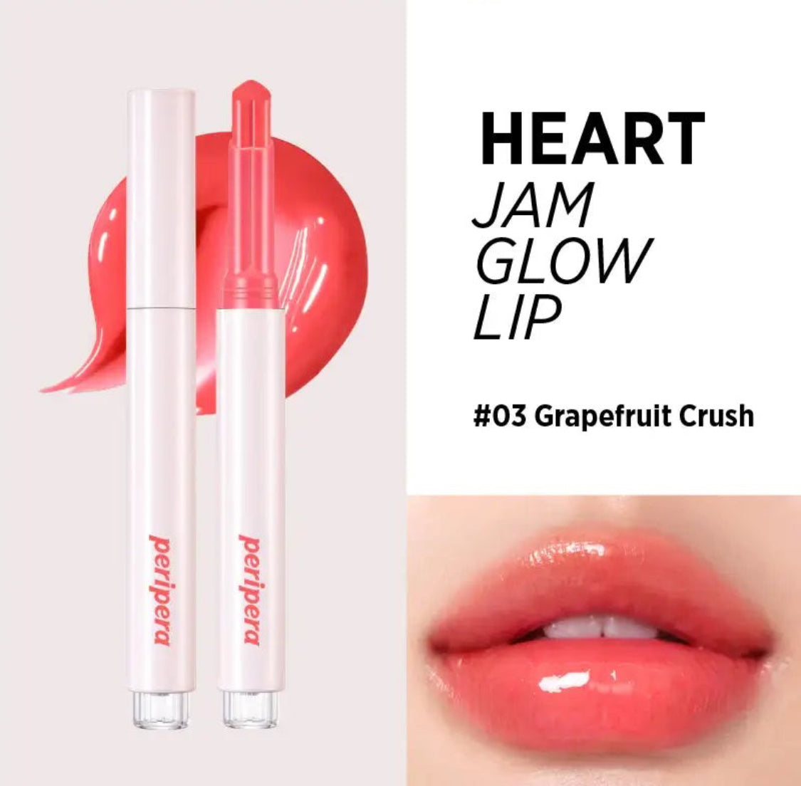 peripera- Heart Jam Glow Lip- #03 Grapefruit Crush
