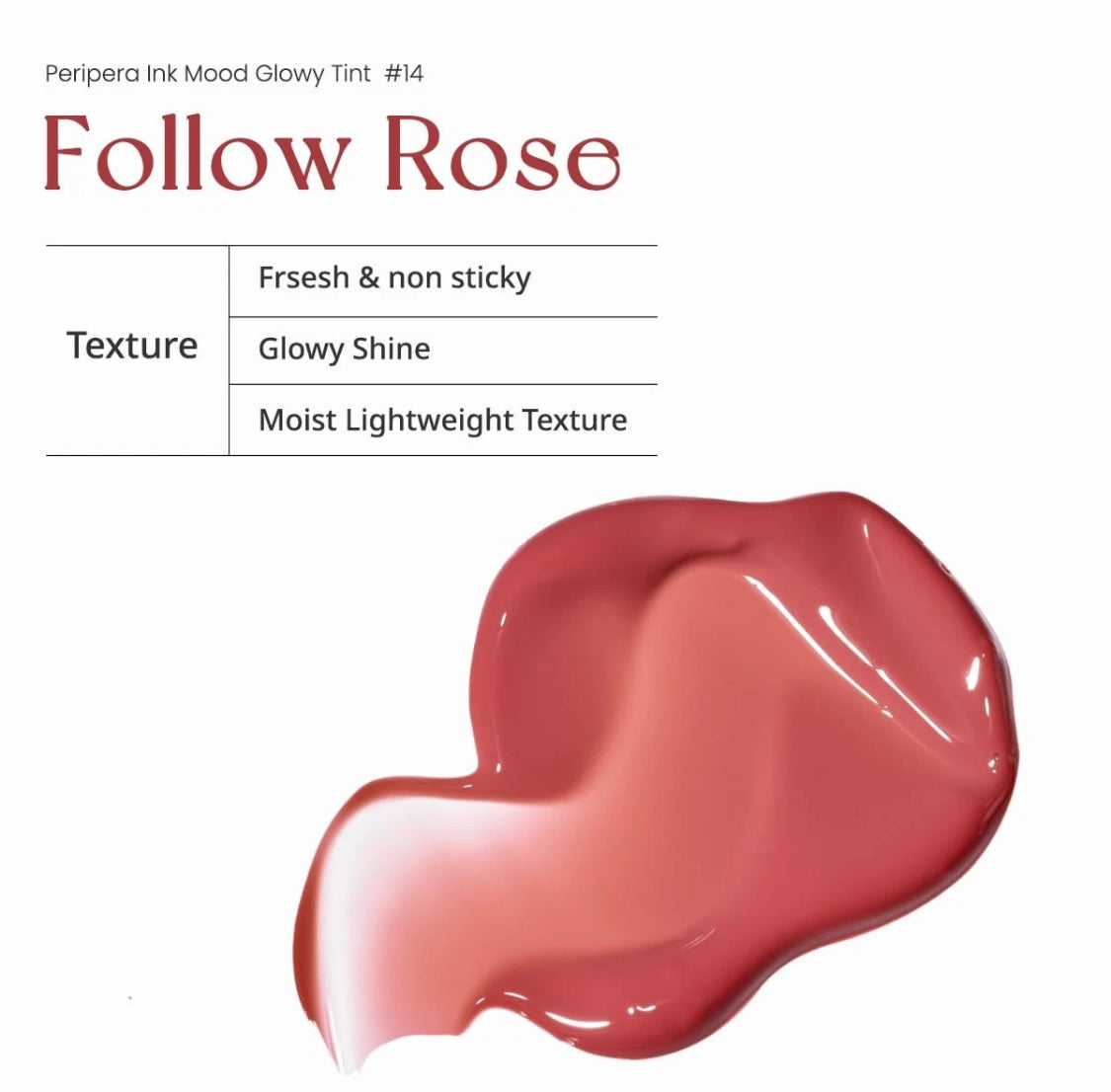 peripera- Ink mood glowy tint- #14 Follow Rose
